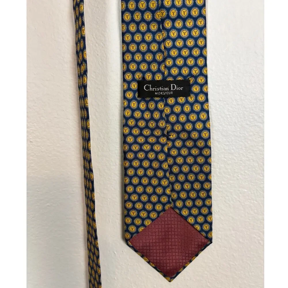 Christian Dior Monsieur Le Soleil Sun Astrology Silk Men’s Necktie